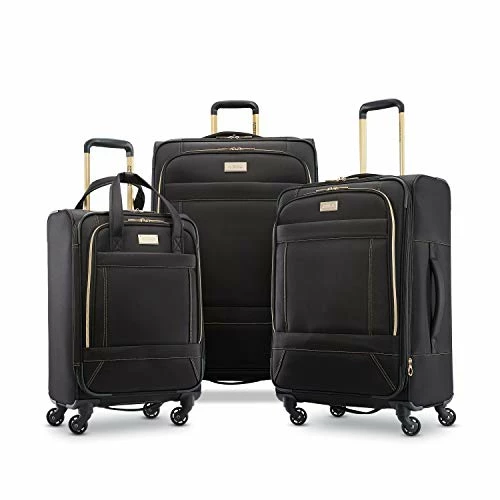 American Tourister Belle Voyage Softside Luggage With Spinner Wheels, Black, 21" 3 American Tourister Belle Voyage Softside Luggage With Spinner Wheels, Black, 21" - Image 3