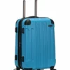 Rockland London Hardside Spinner Wheel Luggage, Turquoise, Carry-On 20-Inch