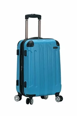 Rockland London Hardside Spinner Wheel Luggage, Turquoise, Carry-On 20-Inch