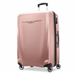 Samsonite Winfield 3 DLX Hardside Expandable Luggage With Spinners, Rose, Checked-Large 28-Inch