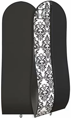 Gusseted Gown Garment Bag For Women’s Prom And Bridal Wedding Dresses - Travel Folding Loop, ID