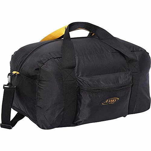 A. Saks 22 InchCarry-On Nylon Duffel Bag With Pouch (Black) 6 A. Saks 22 InchCarry-On Nylon Duffel Bag With Pouch (Black) - Image 6