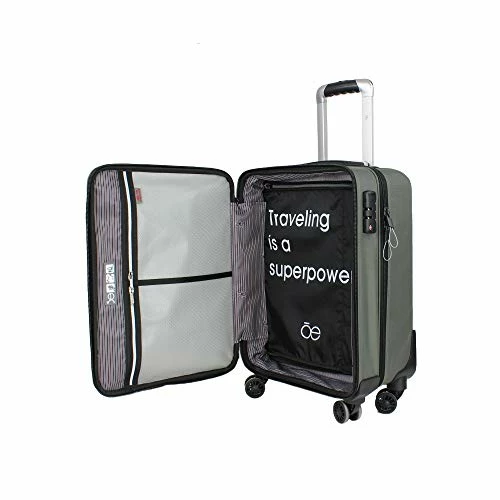 Cloe Carry-On 20 Inch Water-Resistant Luggage With 360º-spinner Wheels In Olive Green Color 7 Cloe Carry-On 20 Inch Water-Resistant Luggage With 360º-spinner Wheels In Olive Green Color - Image 7