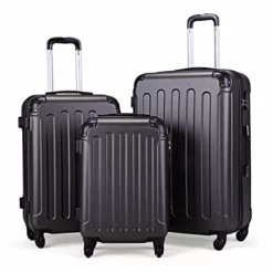 Sandinrayli 3 Pcs Luggage Set, Lightweight & Durable Travel Suitcase With Spinner Wheels, 20” 24” 28” Hardside Spinner Set