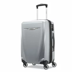 Samsonite Winfield 3 DLX Hardside Expandable Luggage With Spinners, Silver, Carry-On 20-Inch