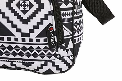 16 Inch Carry On Hand Luggage Flight Duffle Bag, 2nd Bag Or Underseat, 19L (Black Aztec) 6 16 Inch Carry On Hand Luggage Flight Duffle Bag, 2nd Bag Or Underseat, 19L (Black Aztec) - Image 6