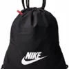 NIKE Heritage Gym Sack - 2.0, Black/Black/White, Misc
