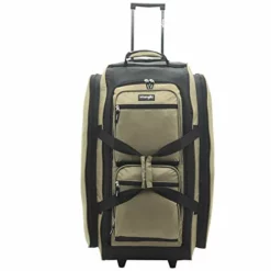 Wrangler Wesley Rolling Duffel Bag, Tannin, Large 30-Inch -TRAVELPRO Sales 418i80VVw3L