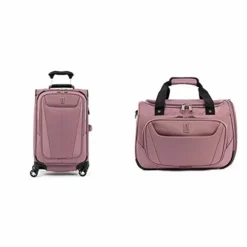 Travelpro Maxlite 5-Softside Expandable Spinner Wheel Luggage, Dusty Rose, 2-Piece Set (Tote/21)