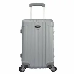 TPRC Seattel Hardside Rolling Carry-On Luggage, Silver, 20-Inch