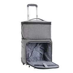 Travelers Club Luggage 16" Top Expandable Rolling Underseater W/USB Port, Dark Gray Suitcase, -TRAVELPRO Sales 419X 2BjP2XUL