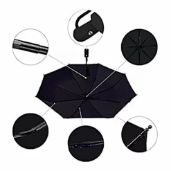 Funny Puppy Dogs And Paws Windproof Auto Open And Close Folding Umbrella, Cute Lightweight Outdoor Travel Sun And Rain Umbrella -TRAVELPRO Sales 419tVH5ywLL