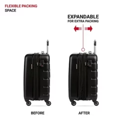 SwissGear 7366 Hardside Expandable Luggage With Spinner Wheels, Black, Carry-On 18-Inch -TRAVELPRO Sales 419uNSyQ3FS
