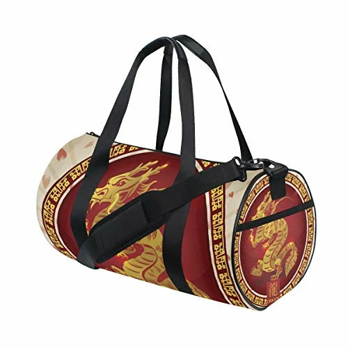 OuLian Duffel Bag Chinese Zodiac Symbols Women Garment Gym Tote Bag Best Sports Bag For Boys 2 OuLian Duffel Bag Chinese Zodiac Symbols Women Garment Gym Tote Bag Best Sports Bag For Boys - Image 2