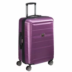 DELSEY Paris Comete 2.0 Hardside Expandable Luggage With Spinner Wheels, Purple, Checked-Medium 24 Inch -TRAVELPRO Sales 41AAzutuM3L