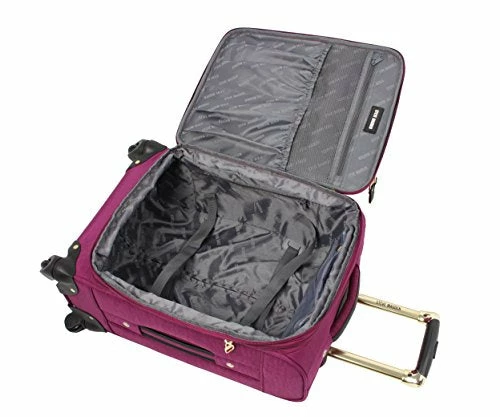 Steve Madden Designer Luggage Collection - Lightweight Softside Expandable Suitcase For Men & Women - Durable 20 Inch Carry On Bag With 4-Rolling Spinner Wheels (Peek-A-Boo Purple) 5 Steve Madden Designer Luggage Collection - Lightweight Softside Expandable Suitcase For Men & Women - Durable 20 Inch Carry On Bag With 4-Rolling Spinner Wheels (Peek-A-Boo Purple) - Image 5
