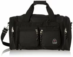 Rockland Duffel Bag, Black, 18.5 In X 10.5 In X 8.5 In