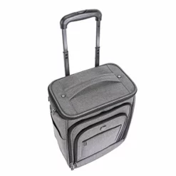 Travelers Club Luggage 16" Top Expandable Rolling Underseater W/USB Port, Dark Gray Suitcase, -TRAVELPRO Sales 41AtraYkWFL