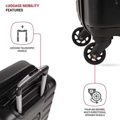SwissGear 7366 Hardside Expandable Luggage With Spinner Wheels, Black, Carry-On 18-Inch -TRAVELPRO Sales 41B6ijnkoNS