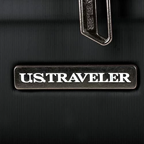 U.S. Traveler Boren Polycarbonate Hardside Rugged Travel Suitcase Luggage With 8 Spinner Wheels, Aluminum Handle, Black, 2-Piece Set, USB Port In Carry-On 2 U.S. Traveler Boren Polycarbonate Hardside Rugged Travel Suitcase Luggage With 8 Spinner Wheels, Aluminum Handle, Black, 2-Piece Set, USB Port In Carry-On - Image 2