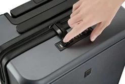 LEVEL8 Carry-On Luggage, Road Runner Pro 20” Lightweight PC Hardside Suitcase With USB Charging Port, Spinner Trolley For Luggage With Front Laptop Pocket, TSA Lock - Dark Grey, 20-Inch -TRAVELPRO Sales 41BG4IBMakS