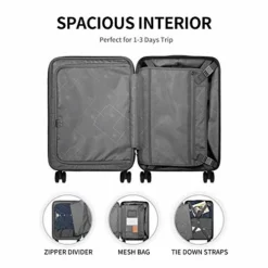 LEVEL8 Carry-On Luggage, Hardside Suitcase, 20” Lightweight ABS+PC Hardshell Spinner Trolley For Luggage With Built-In TSA Lock, 8 Spinner Wheels, Black, 20-Inch Carry-On -TRAVELPRO Sales 41BaGaZXSyL 232b4687 7b6e 4b40 98b6 d6cf212dabbd