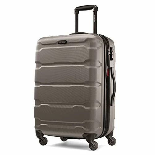 Samsonite Omni PC Hardside Expandable Luggage With Spinner Wheels, Silver, Checked-Medium 24-Inch 1 Samsonite Omni PC Hardside Expandable Luggage With Spinner Wheels, Silver, Checked-Medium 24-Inch