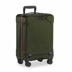 Briggs & Riley Torq Hardside Carry On Luggage With Spinner Wheels 22 Inch. USB Charging Port, TSA-Friendly Locks, Easy Access Hinged Front Pocket, Green