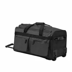 Olympia Luggage 22" 8 Pocket Rolling Duffel Bag (Charcoal Gray W/ Black - Exclusive Color) -TRAVELPRO Sales 41ChwCHHo1L