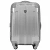 Travelers Club Polaris Hardside Metallic Spinner Luggage, Silver, Carry-On 20-Inch