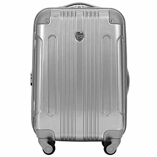 Travelers Club Polaris Hardside Metallic Spinner Luggage, Silver, Carry-On 20-Inch 1 Travelers Club Polaris Hardside Metallic Spinner Luggage, Silver, Carry-On 20-Inch