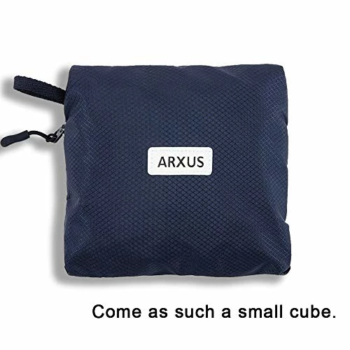 Arxus Travel Lightweight Waterproof Foldable Storage Carry Luggage Duffle Tote Bag (Navy Blue) 4 Arxus Travel Lightweight Waterproof Foldable Storage Carry Luggage Duffle Tote Bag (Navy Blue) - Image 4