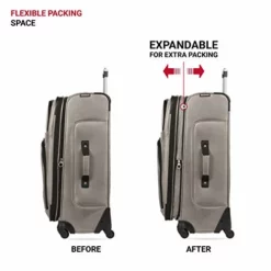 SwissGear Sion Softside Expandable Luggage, Pewter, Checked-Medium 25-Inch 15 SwissGear Sion Softside Expandable Luggage, Pewter, Checked-Medium 25-Inch -TRAVELPRO Sales 41DRHJCloxL