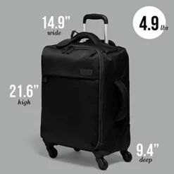 Lipault - Original Plume Spinner 55/20 Luggage - Carry-On Rolling Bag For Women - Black -TRAVELPRO Sales 41DlQ2maMCL