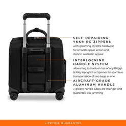 Briggs & Riley Rhapsody Softside Underseat Carry On Cabin Spinner, Black, Wide 16-Inch -TRAVELPRO Sales 41DoPvO9oUL