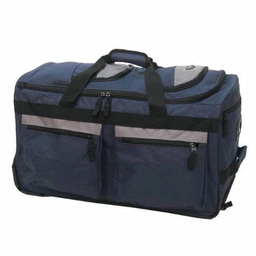 Olympia Luggage 29" 8 Pocket Rolling Duffel Bag, Navy, One Size 2 Olympia Luggage 29" 8 Pocket Rolling Duffel Bag, Navy, One Size - Image 2