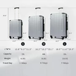Merax 3 Piece Luggage Sets ABS Expandable Spinner Suitcase With TSA Lock 20 Inch 24 Inch 28 Inch -TRAVELPRO Sales 41E1enEFU9L