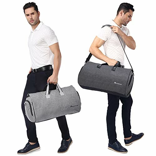 Convertible Garment Bag With Shoulder Strap, Modoker Carry On Garment Duffel Bag For Men Women - 2 In 1 Hanging Suitcase Suit Travel Bags (Black) 2 Convertible Garment Bag With Shoulder Strap, Modoker Carry On Garment Duffel Bag For Men Women - 2 In 1 Hanging Suitcase Suit Travel Bags (Black) - Image 2