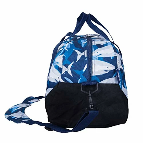 Wildkin Kids Overnighter Duffel Bags For Boys & Girls, Measures 18 X 9 X 9 Inches Duffel Bag For Kids, Carry-On Size & Ideal For School Practice Or Overnight Travel, BPA-free (Sharks) 2 Wildkin Kids Overnighter Duffel Bags For Boys & Girls, Measures 18 X 9 X 9 Inches Duffel Bag For Kids, Carry-On Size & Ideal For School Practice Or Overnight Travel, BPA-free (Sharks) - Image 2