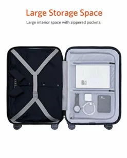 NINETYGO Carry On Luggage 22x14x9 With Spinner Wheels, Hardside Carry On Suitcase With Front Pocket Lock Cover, Super Convenient & Lightweight For Business Travel (20") -TRAVELPRO Sales 41G z7QvWrL