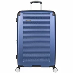 Ben Sherman 181037 Norwich Collection Lightweight Hardside PET Expandable 8-Wheel Spinner Luggage, Indigo, 28-Inch Checked
