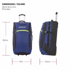 SwissGear Extra Large Lightweight Rolling Duffel, Blue/Green -TRAVELPRO Sales 41G5UACiG L