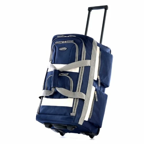 Olympia Luggage 29" 8 Pocket Rolling Duffel Bag, Navy, One Size 1 Olympia Luggage 29" 8 Pocket Rolling Duffel Bag, Navy, One Size