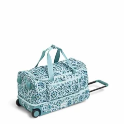 Vera Bradley Women's Recycled Lighten Up ReActive Foldable Duffel Rolling Suitcase, Cloud Floral, One Size -TRAVELPRO Sales 41GH4ouE38L