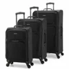 U.S. Traveler Aviron Bay Expandable Softside Luggage With Spinner Wheels, Black, 3-Piece Set (23/27/31)