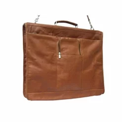 Piel Leather Piel Colombian Leather Elite Garment Bag Brown