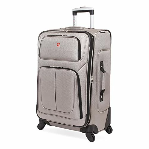 SwissGear Sion Softside Expandable Luggage, Pewter, Checked-Medium 25-Inch 1 SwissGear Sion Softside Expandable Luggage, Pewter, Checked-Medium 25-Inch