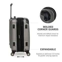 Kenneth Cole Reaction Renegade 20" ABS Expandable 8-Wheel Carry-On, Silver, Inch -TRAVELPRO Sales 41I4 Six4EL