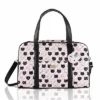 Betsey Johnson Luv CruzIn Cotton Quilted Carry On Weekender Travel Duffel Bag - Black/Blush Cat