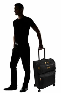 Lucas Designer Luggage Collection - 3 Piece Softside Expandable Ultra Lightweight Spinner Suitcase Set - Travel Set Includes 20 Inch Carry On, 24 Inch & 28 Inch Checked Suitcases (Black) -TRAVELPRO Sales 41IFYesUMCL 80abcf47 3130 4bb6 a3d2 a4521a4bc6a4